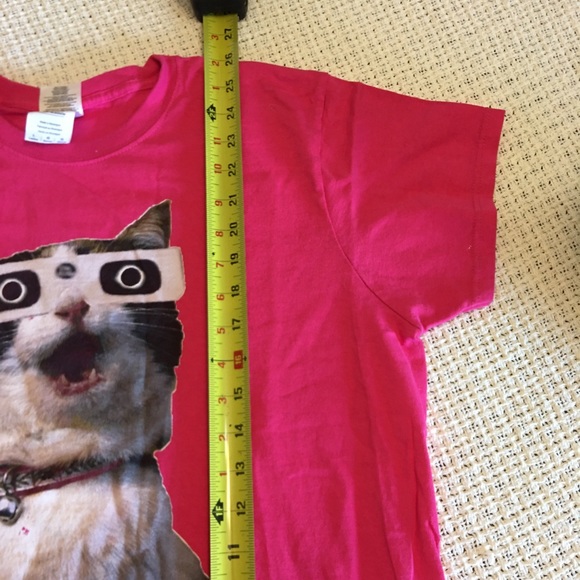 Pink Solar Eclipse Cat Tee - Picture 3 of 6